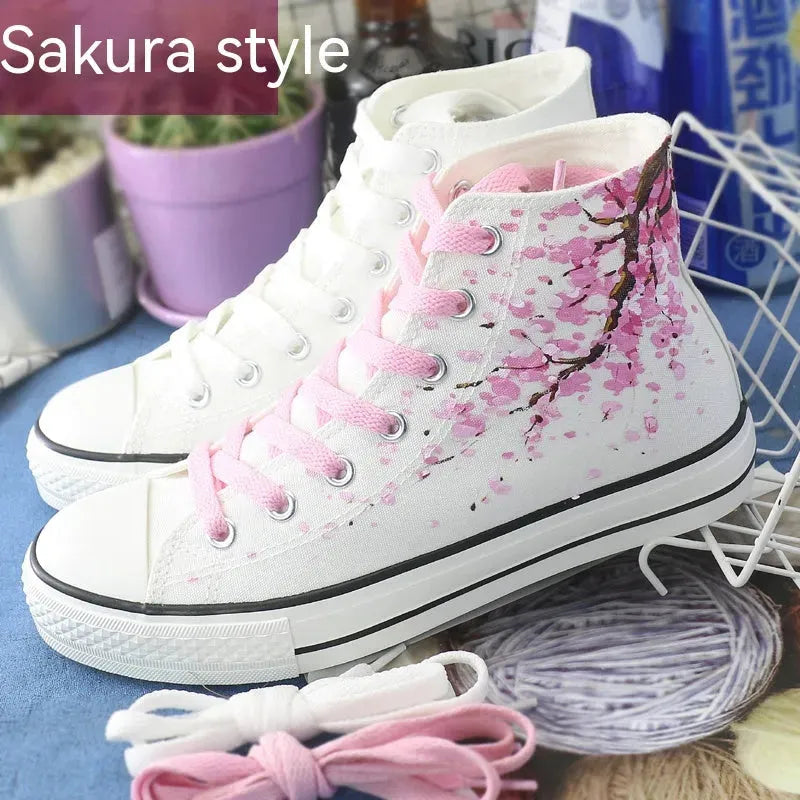 High Top Canvas Shoes For Summer And Autumn - Bellarte Enchanté High Top Canvas Shoes For Summer And Autumn